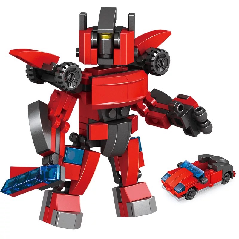 Đồ chơi robot LEQIAZHIXING NO.8519 4NI1 lắp ráp 2 trong 1 cho bé trai