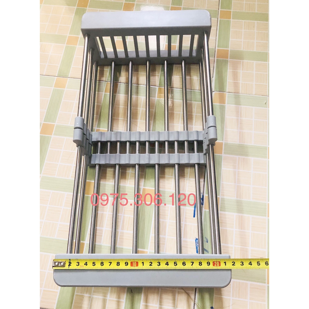 Khay Rổ Rút Đa Năng Đựng Trái Cây Thực Phẩm 100% INOX HÀNG ĐÁNH BÓNG ĐẸP KÉO DÀI LẮP VỪA CÁC CHẬU