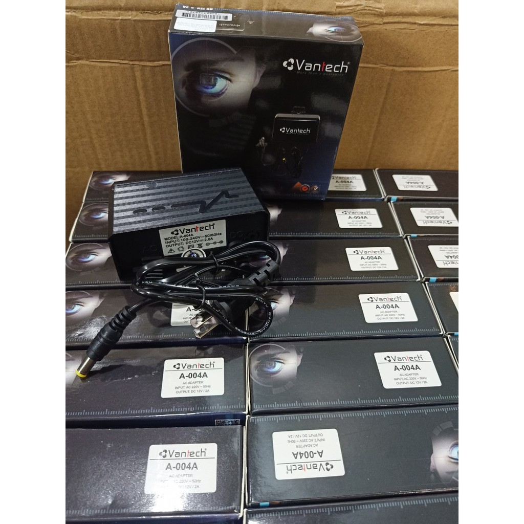 Nguồn móc treo 12V-2A A-004A chính hãng Vantech chuyên dùng cho Camera