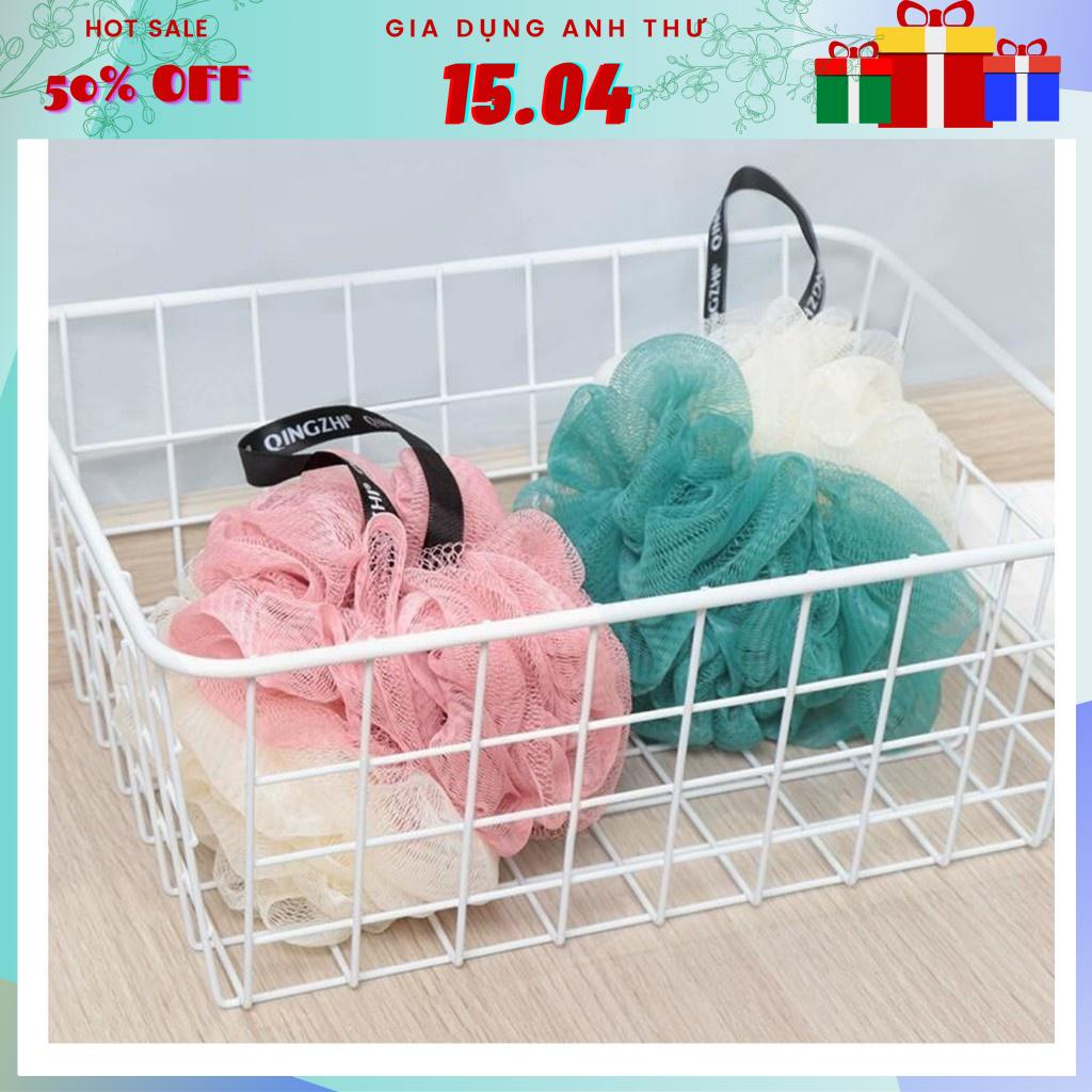 [Rẻ vô địch] Bông tắm tròn vải lưới mềm mại cao cấp, bông tắm tạo bọt Hàn Quốc đẹp rẻ tốt COLLEN LIFE