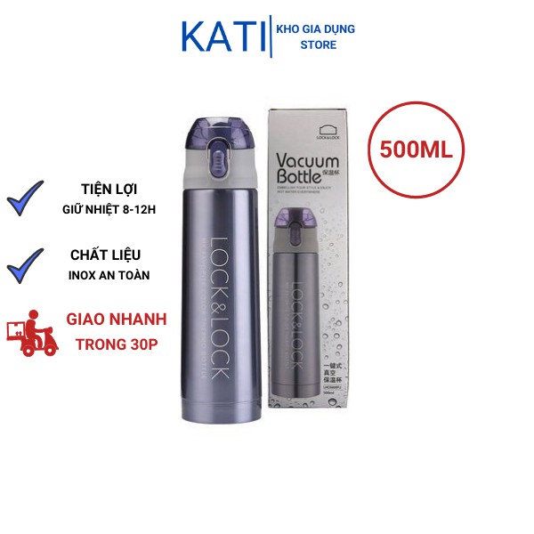 BÌNH GIỮ NHIỆT LOCK&amp;LOCK 500ML LHC6800FU - MÀU SAPPHIRE GOLD