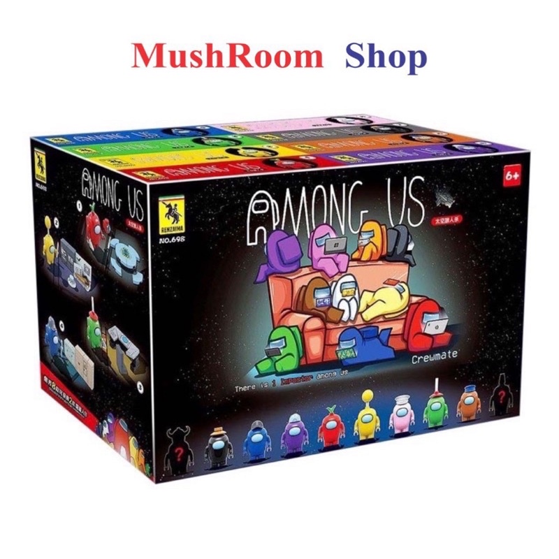 Set 8 hộp lego among us đủ màu cho bé