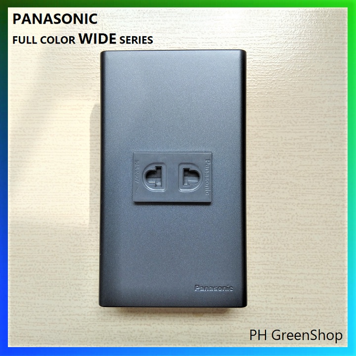 Ổ cắm màu đen Panasonic - Ổ đơn 2 chấu màu đen chính hãng