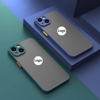 Ốp Điện Thoại Cứng Viền Silicon Dẻo Màu Nhám Mờ Thời Trang Chống Sốc Cho iPhone 13 12 Pro MAX iPhone12 iPhone13
