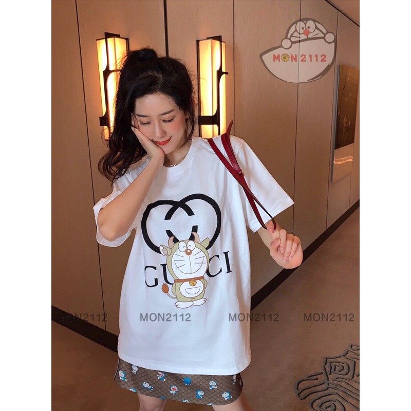 ÁO THUN COTTON TAY NGẮN FREESIZE DƯỚI 60KG DORAEMON DOREMON