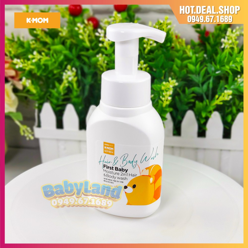 [Chính Hãng] Sữa tắm cho bé K-mom Hàn Quốc - Sữa tắm gội cho trẻ sơ sinh Kmom 290ml