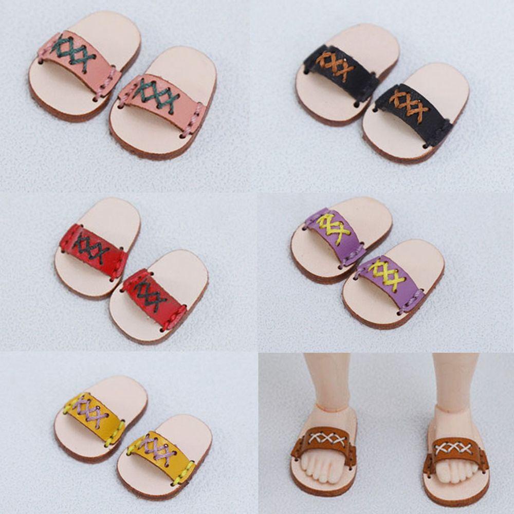 Giày Búp Bê Da Bò 5 Màu Tự Chọn Cho Búp Bê OB11 Tỉ Lệ 1 / 11