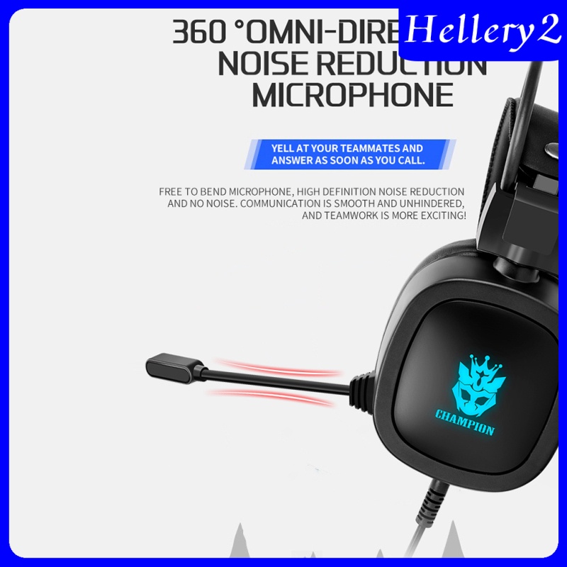 [HELLERY2] S100 Gaming Headphone Wired 7-LED with Microphone for Computer