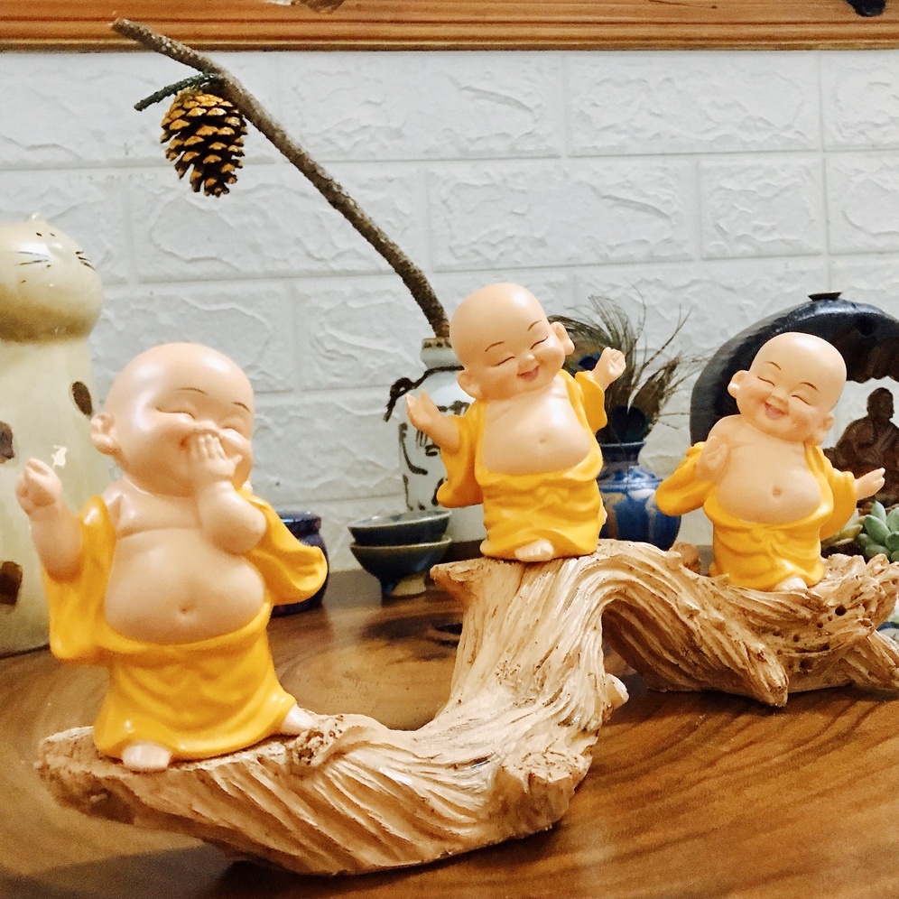 Tượng Phật Di Lặc  trang trí ô tô, nhà cửa mang lại bình yên/ Sét 3 Phật Di Lặc