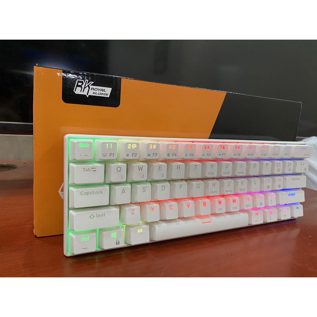RK61 RGB HOTSWAP - Bàn phím cơ không dây mini Royal Kludge RK61 RGB kết nối Dây, Bluetooth 5.1 và Wireless 2.4G
