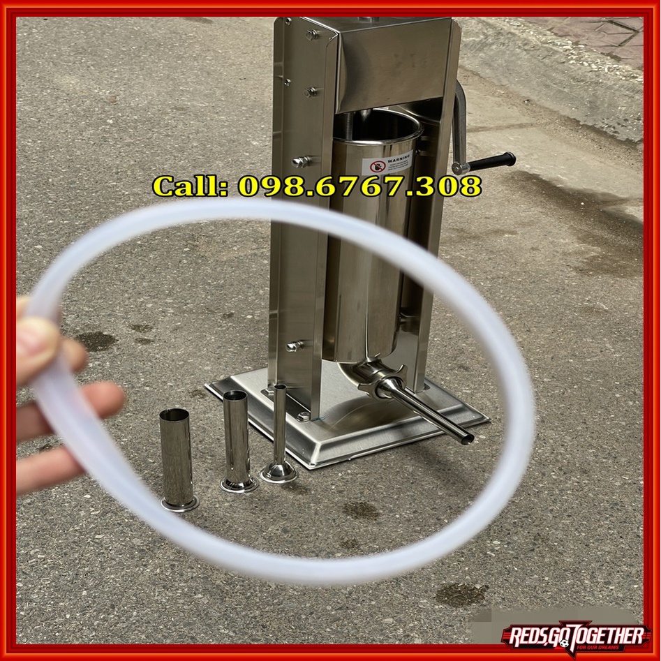 Máy Đùn Xúc Xích Quay Tay Dung Tích 3 Lít 5 Lít 7 Lít Inox sáng bóng  Máy Nhồi Lạp Xưởng Nem Chua Thủ Công