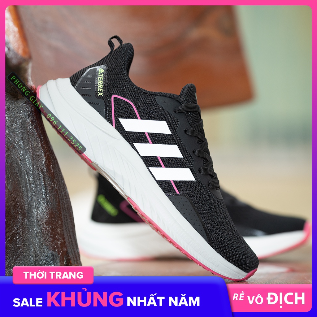 Giày Sneaker Nữ Giày Thể Thao Nữ D12 Màu Đen Hồng