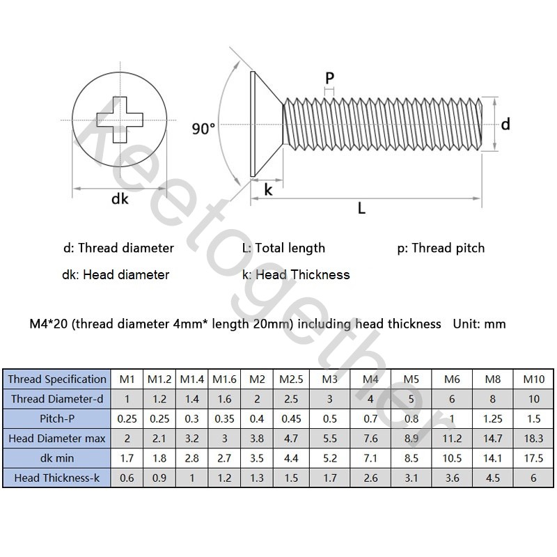Ốc vít mạ niken M1.4 M1.6 M2 M2.5 chuyên dụng