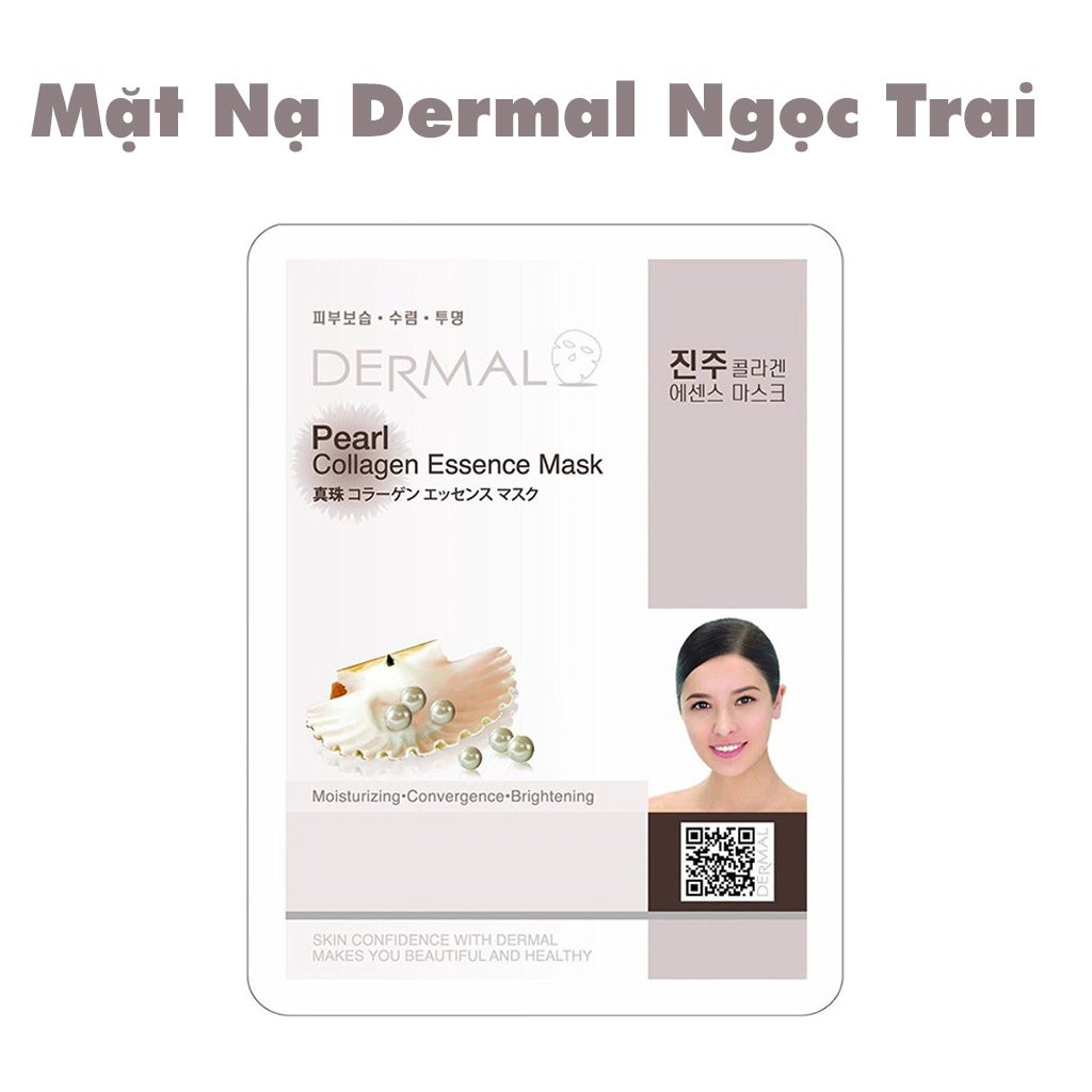 Mặt Nạ Dưỡng Da tinh chất Ngọc Trai - Dermal Perl Collagen Essence Mask 23g - Hàn Quốc