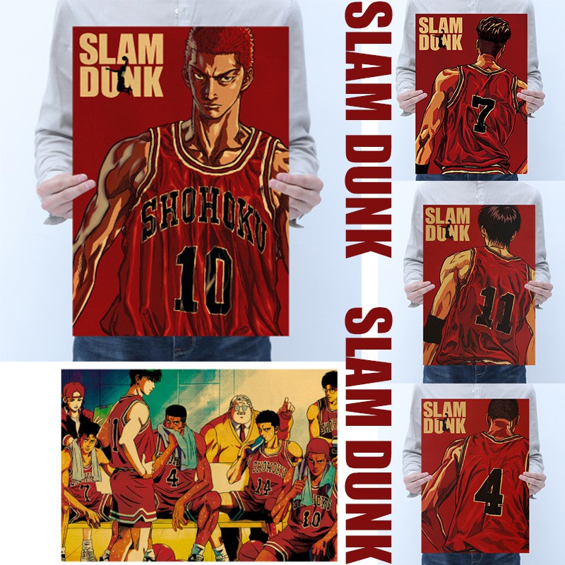 Áp Phích Dán Tường Hình Slam Dunk Trang Trí Nội Thất Ấn Tượng