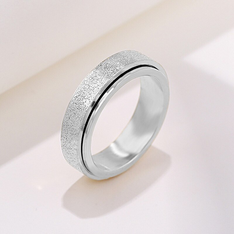 Nhẫn thép không gỉ 6mm màu đơn giản cho cả nam và nữ # 5040