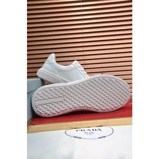 Giày thể thao nam thương hiệu Prada cao cấp da thật dập vân da cá sấu