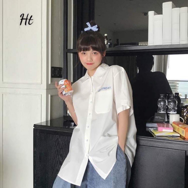 Áo sơ mi sunday hoa cộc tay H2U954