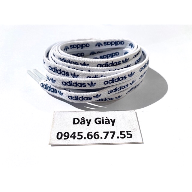 Dây giày màu trắng chữ ADIDAS