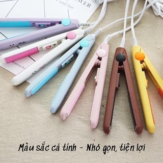 Máy ép tóc mini, Máy là, uốn, duỗi tóc mini nhỏ gọn tiện lợi dễ mang đi du lịch