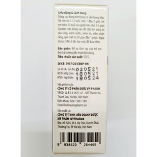 Dung dịch chấm sâu răng Daratex thảo dược 10ml