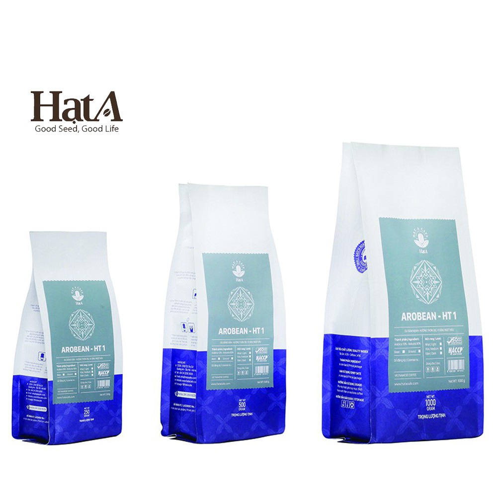 Cà phê pha máy Hạt A Cafe AROBEAN HT1 gu đắng đậm hương thơm dịu, vị đậm, ngọt hậu 250g/500g/1000g