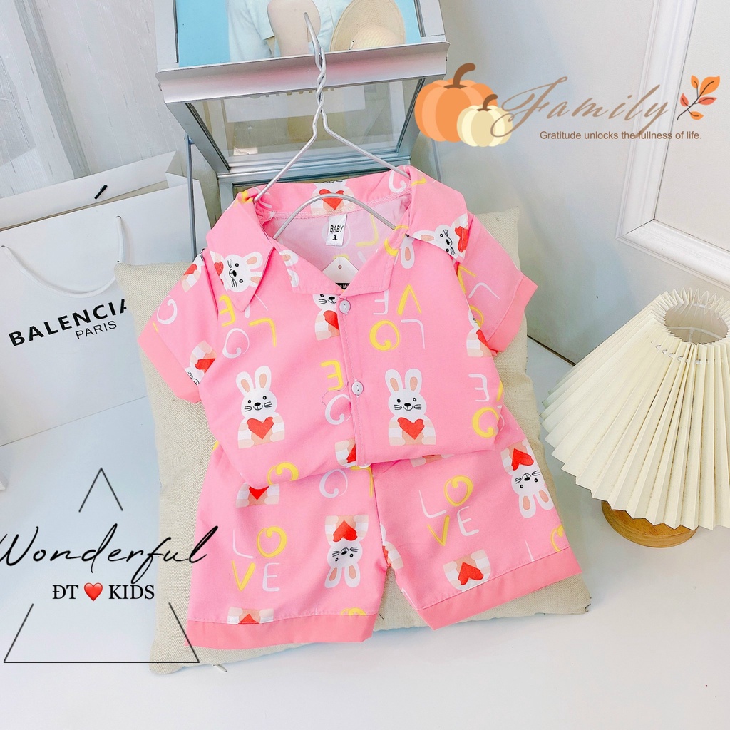 XẢ HÀNG Bộ pizama kate đùi cho bé gái / Đồ bộ bé gái