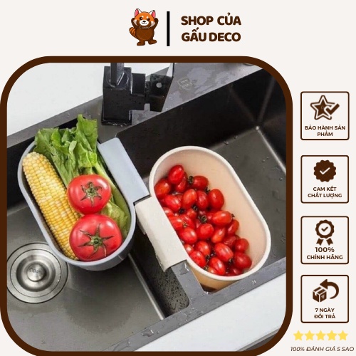 Khay Bầu Dục Lọc Rác Đa Năng [FREESHIP]  Gắn Bồn Rửa Chén, Bồn Rửa Bát – Rổ Nhựa Đựng Giẻ Rửa Chén – Xà Phòng
