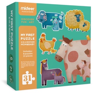 Đồ chơi xếp hình cho bé mideer my first puzzle mom & baby - lotus