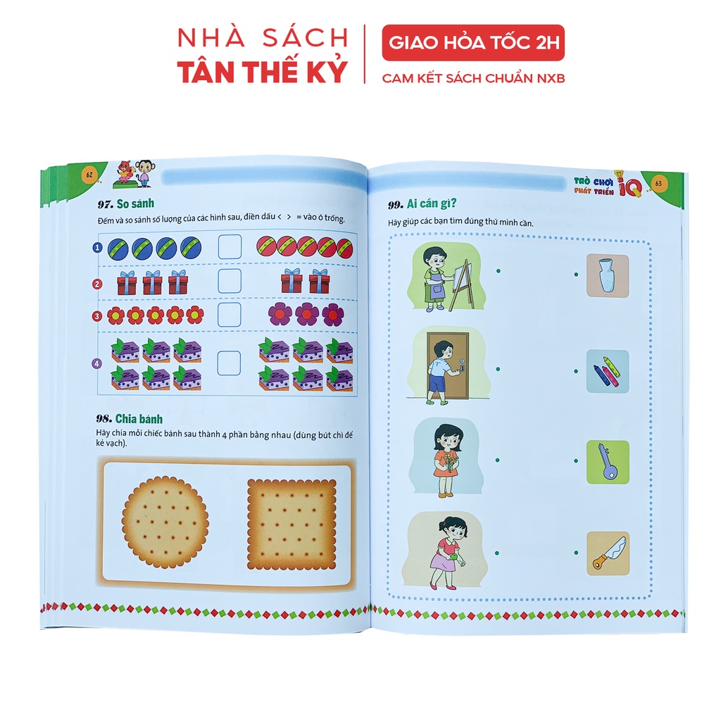 Sách 111 trò chơi phát triển IQ cho bé tư duy ghi nhớ logic số học