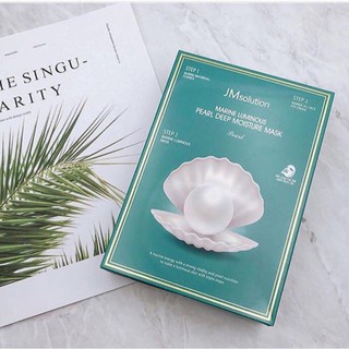 Mặt nạ ngọc trai trắng làm mịn trắng sáng làn da JM Solution Marine Luminous Pearl Deep Moisture Mask