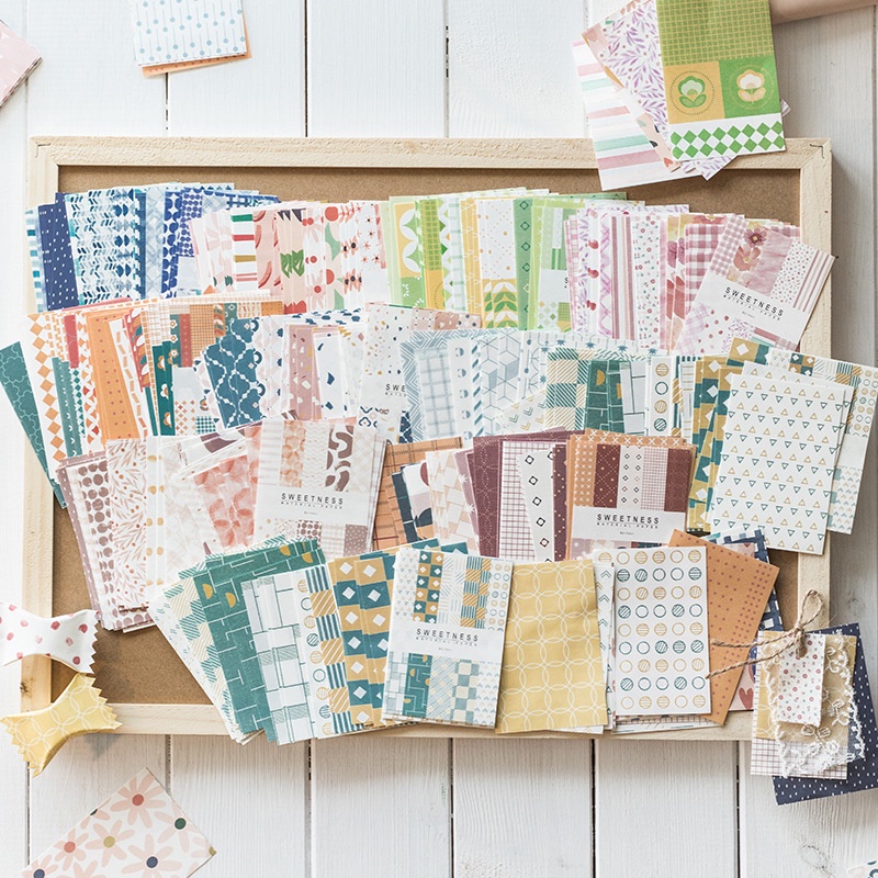 Bộ 50 tờ giấy Infeel.Me họa tiết retro không dính trang trí sổ tay DIY