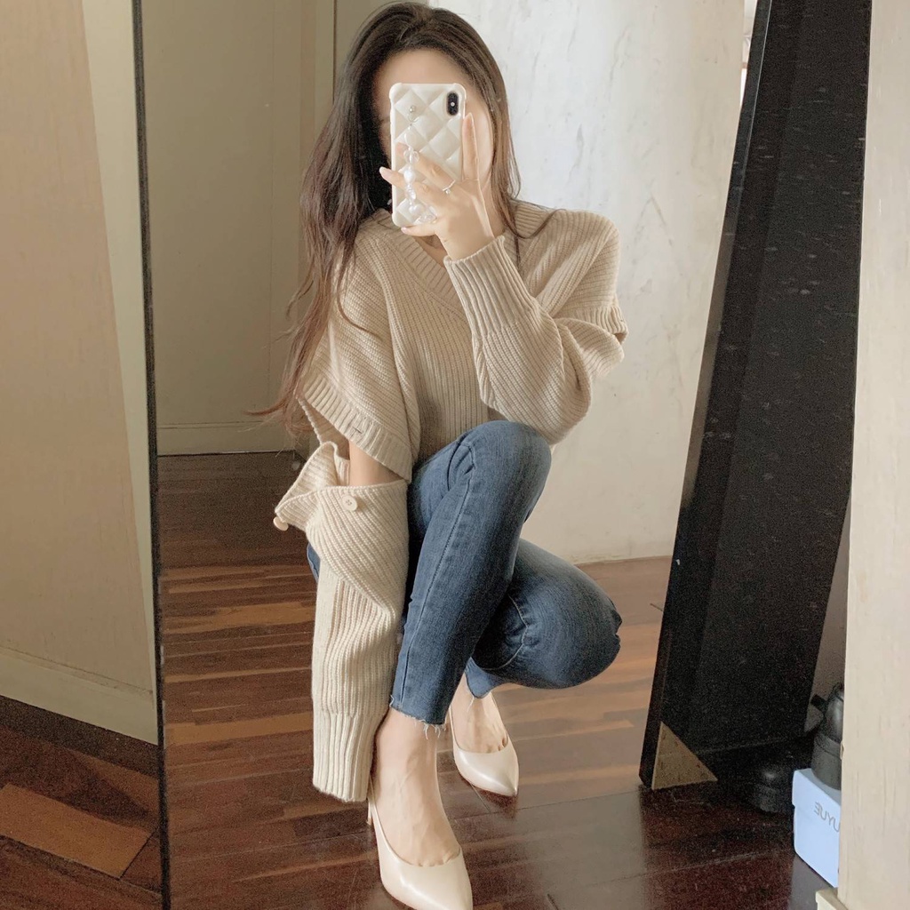 Áo Sweater Dáng Rộng Thiết Kế Mới Thời Trang Dành Cho Mùa Xuân Thu