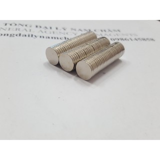 Nam châm viên trắng đất hiếm 10x1.5mm