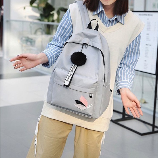 Balo đẹp nữ cho học sinh⚡️Backpacks vật liệu tổng hợp da siêu bền