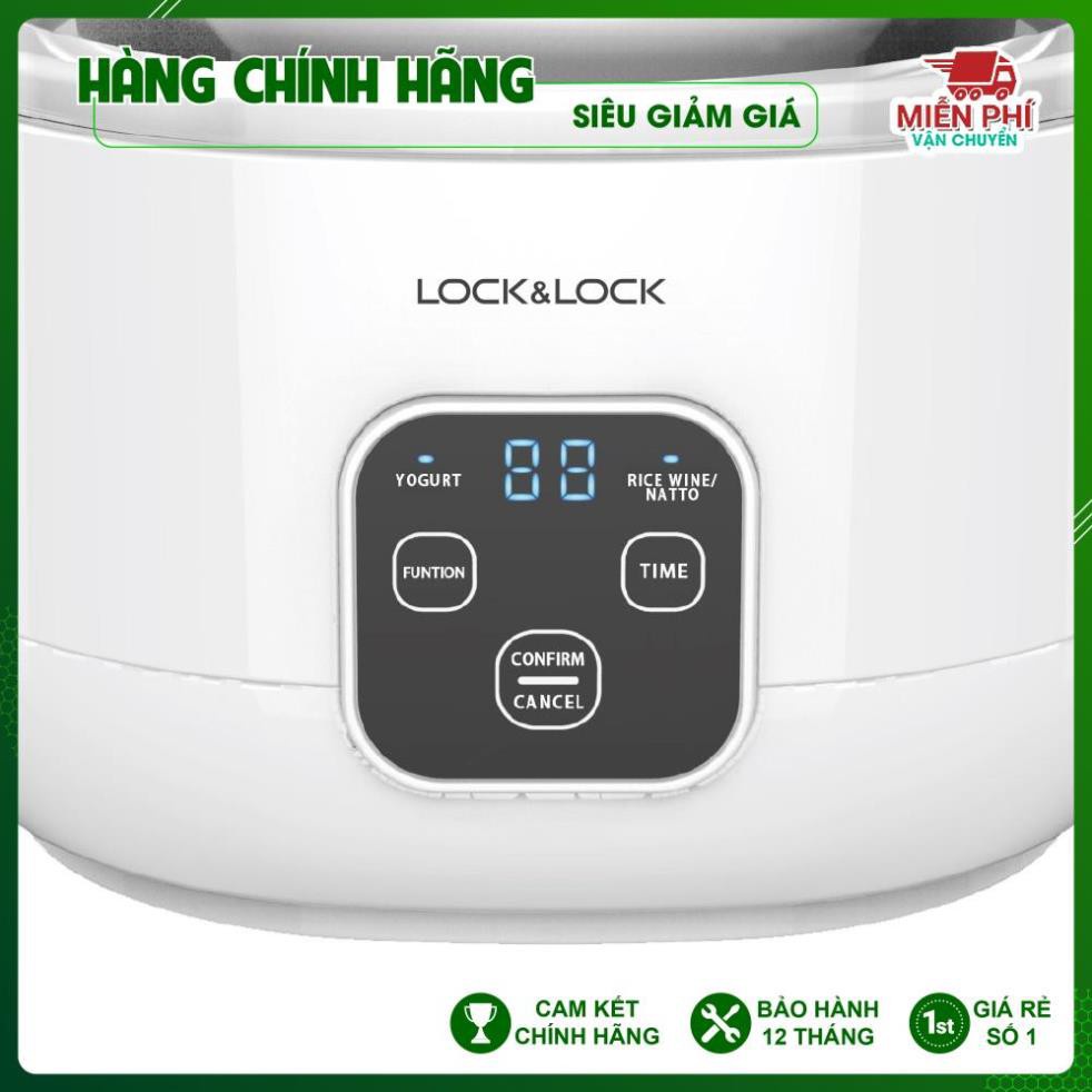 Máy làm sữa chua Lock &amp; Lock EJY211 - Yogurt Maker 1L, 220V, 50Hz, 15W