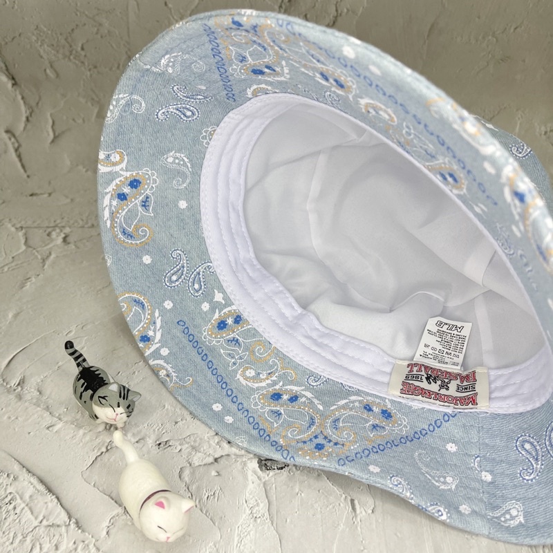 Cặp nón kết mũ lưỡi trai - bucket jean N.Y hoạ tiết chất lừ thời trang nam nữ cá tính full tags