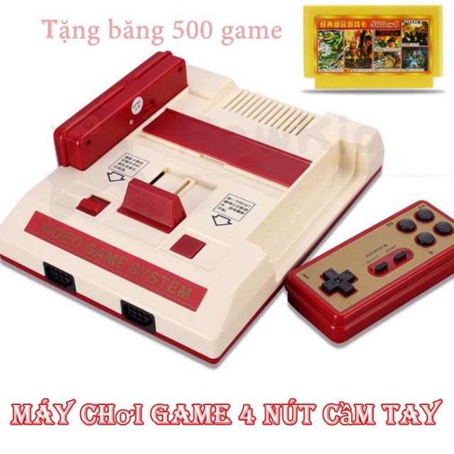 Điện tử 4 nút NES classic tay cầm không dây Phiên bản HDMI cho TV LED đời mới tặng kèm băng 500 game ko lặp