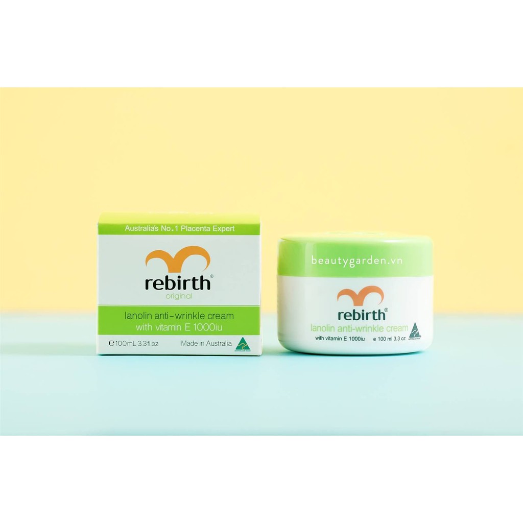 Kem mỡ cừu + Vitamin E chống nhăn, chống lão hóa – Rebirth Lanolin Anti-wrinkle With Vitamin E 1000 IU Cream 100g