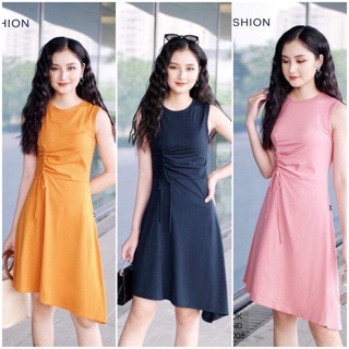 Đầm cotton rút ngực công ty