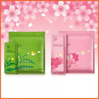Mặt nạ ngủ bùn trà xanh  và hoa đào