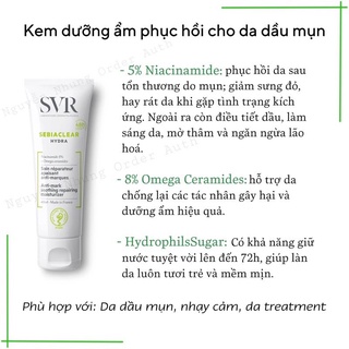 Kem Dưỡng Ẩm SVR Sebiaclear Hydra 40ml
