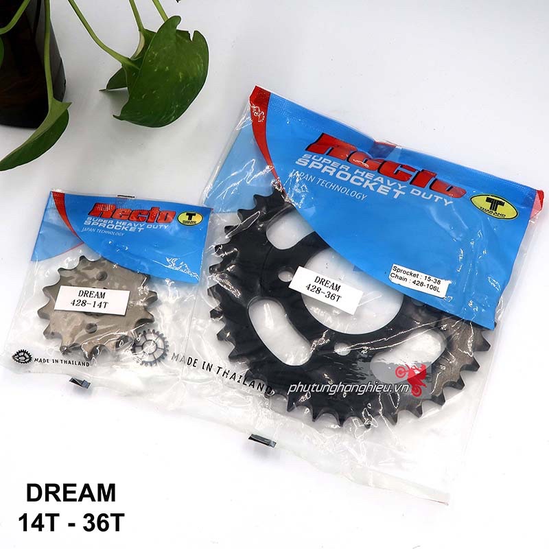 Dĩa tải sắt Recto Wave nhỏ, Dream size 28 - 37 răng Chính hãng thái Lan