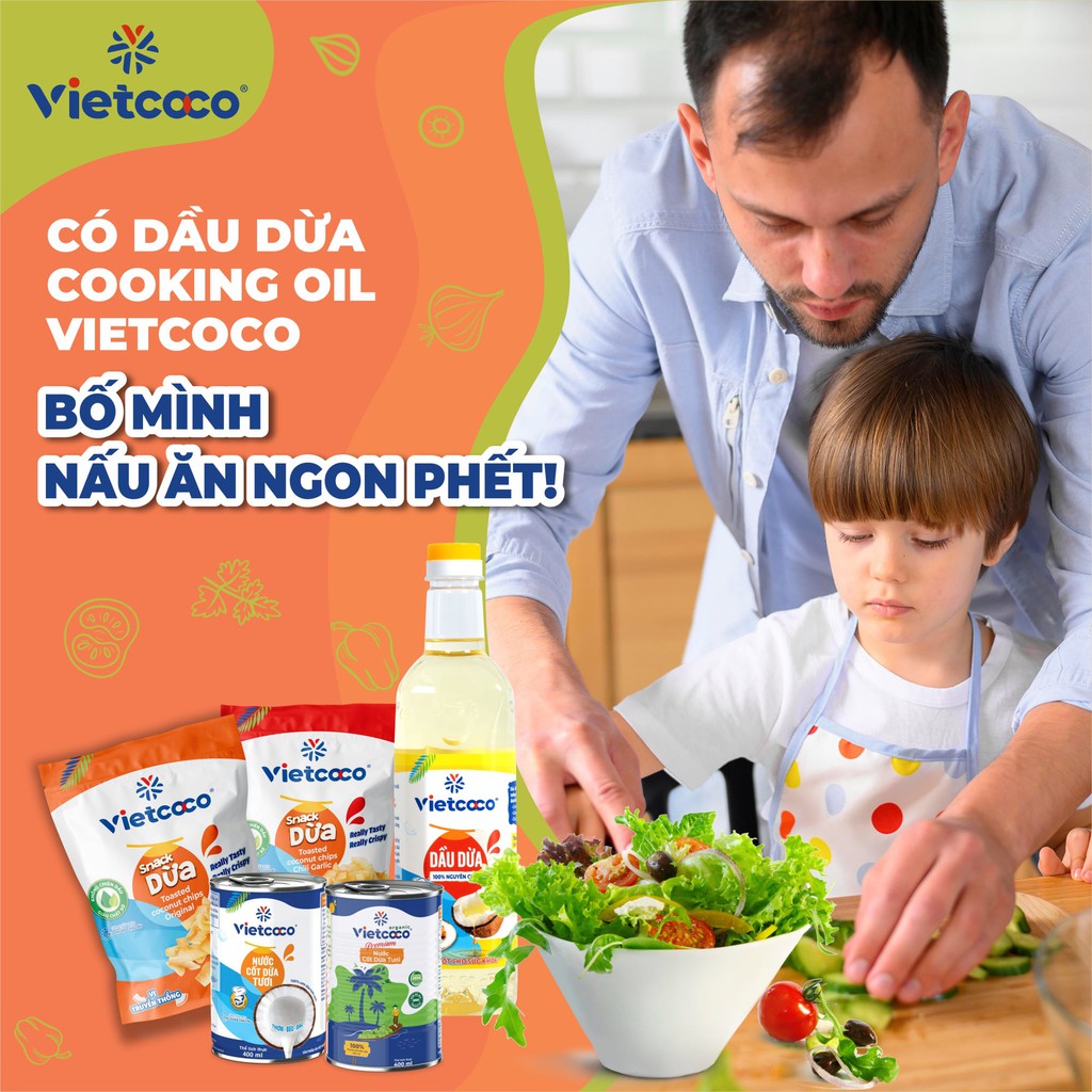 [Ảnh Thật] Dầu Dừa VIETCOCO Nguyên Chất 100%/Dùng Nấu Ăn, Làm Bánh, Massage, Tiện Lợi Mang Theo Du Lịch, Gói Nhỏ 15ml | BigBuy360 - bigbuy360.vn
