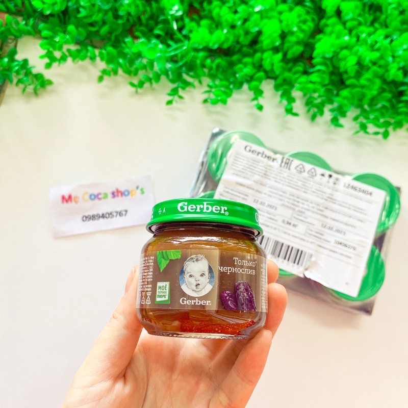 Mận đen nghiền Gerber cho bé từ 4 tháng