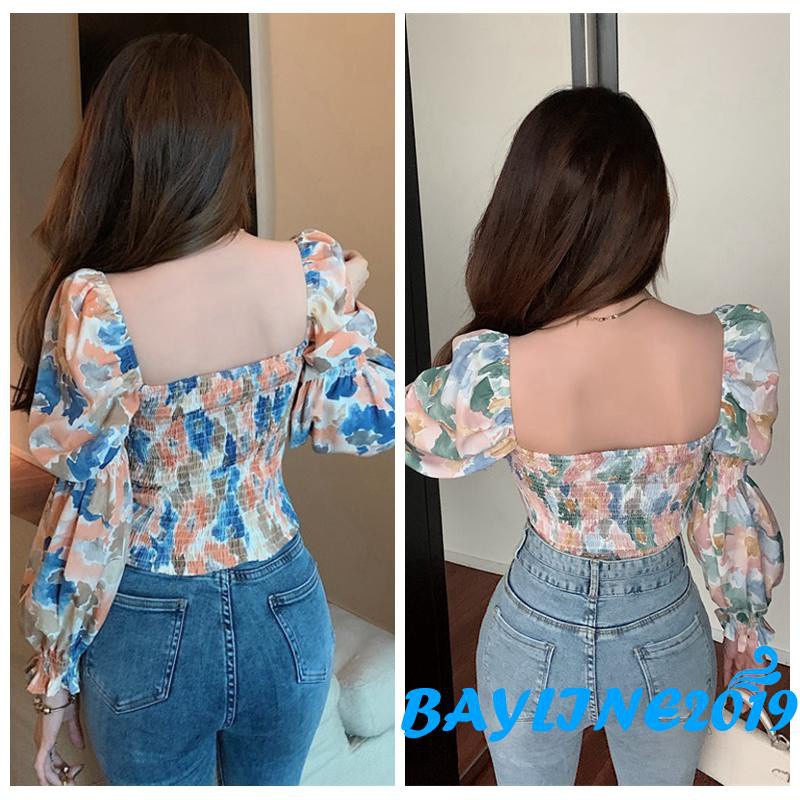 Áo Lửng Tay Dài Cổ Vuông Thời Trang Quyến Rũ Cho Nữ | BigBuy360 - bigbuy360.vn