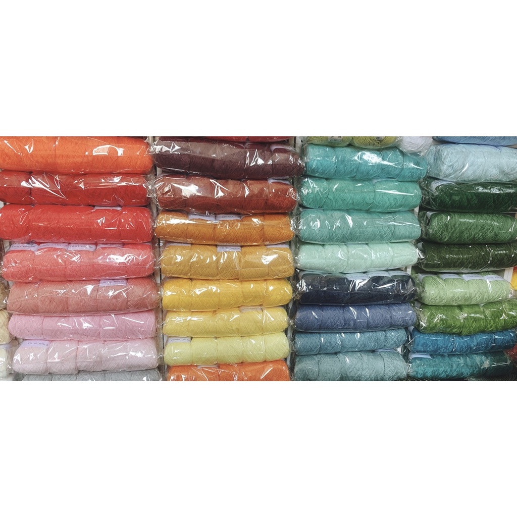 Sợi cotton 100% không pha tạp chất - Cuộn 50gr