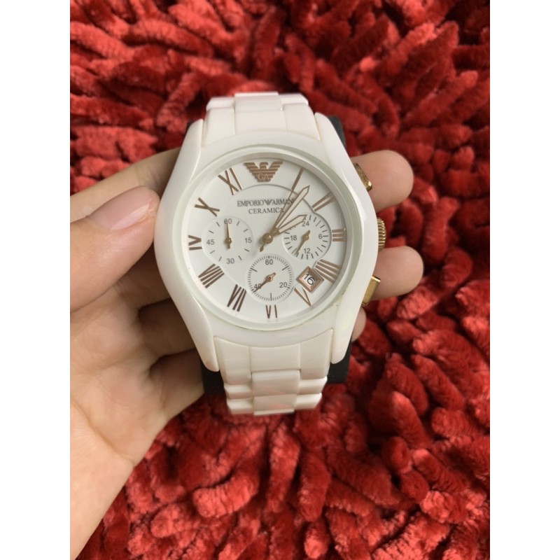 Đồng hồ Nam/nữ Emporo Armani đá trắng  hàng si