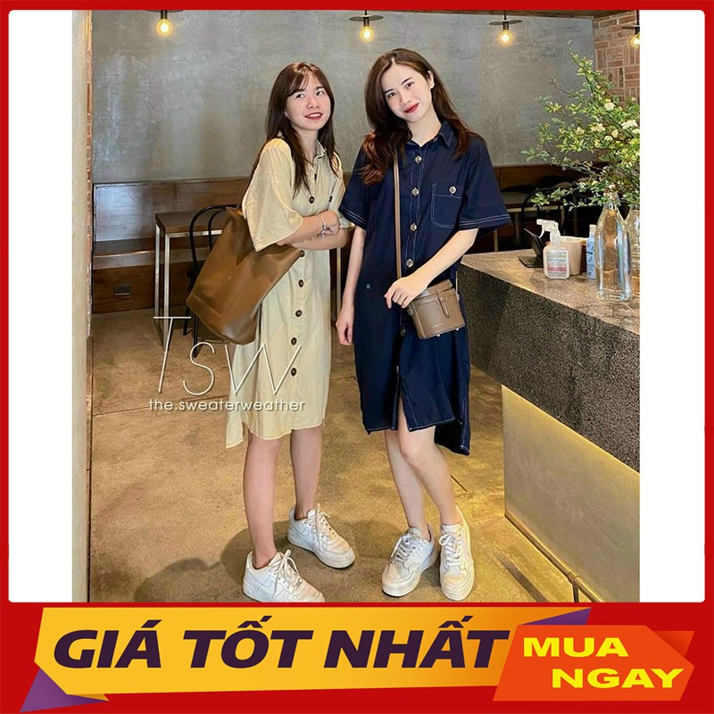 Váy Sơ Mi Chỉ Nổi Hàng Quảng Châu M255