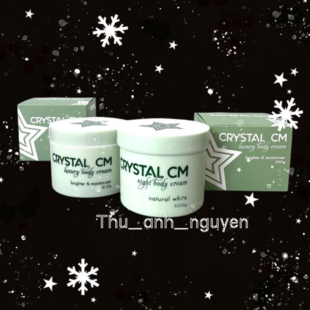 Combo kem dưỡng trắng da Crystal Cm Chu Hằng(kem ngày +kem đêm)